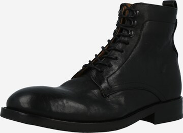 Hudson London - Botas con cordones 'YEW' en negro: frente