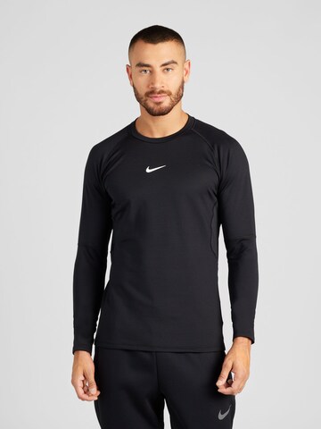 NIKE Funktionsskjorte i sort: forside