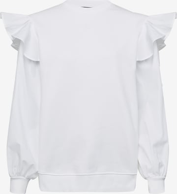 Sweat-shirt Karl Lagerfeld en blanc : devant