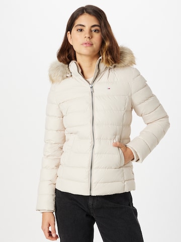 Tommy Jeans Winter Jacket 'Essential' in Beige: front