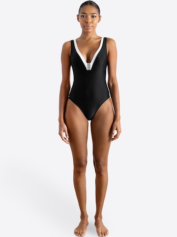 Horizon Athletic - Push-up Fato de banho desportivo 'Tasman One Piece Luna' em preto: frente