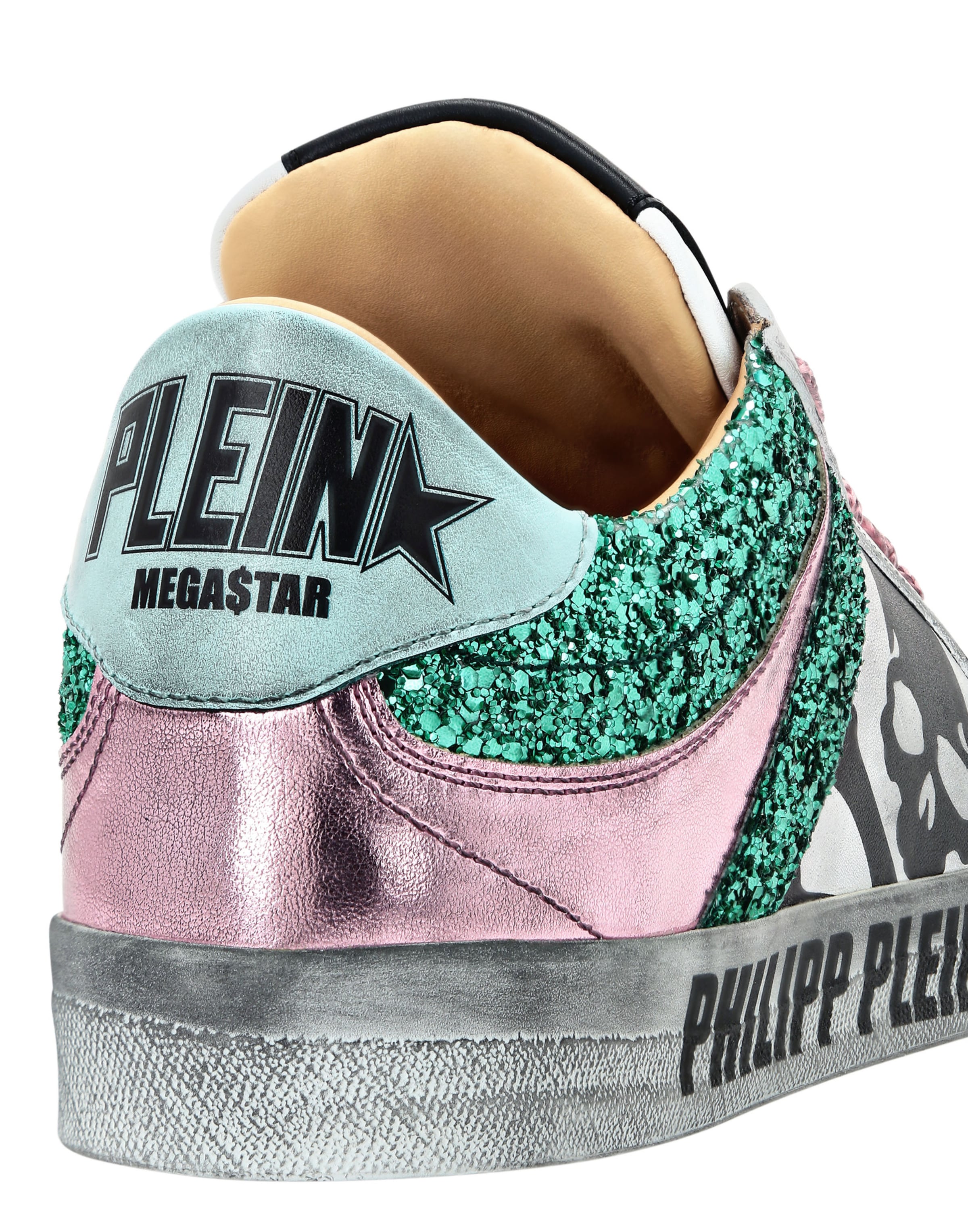 Philipp Plein Sneakers laag 'Skull' in Groen