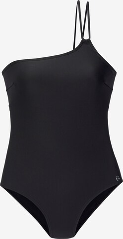 LASCANA Bustier Badeanzug 'LAS' in Schwarz: predná strana