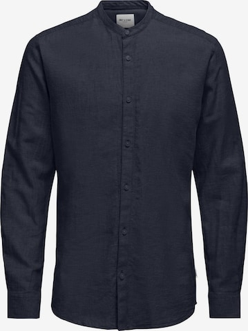 Coupe slim Chemise 'Caiden' Only & Sons en bleu : devant