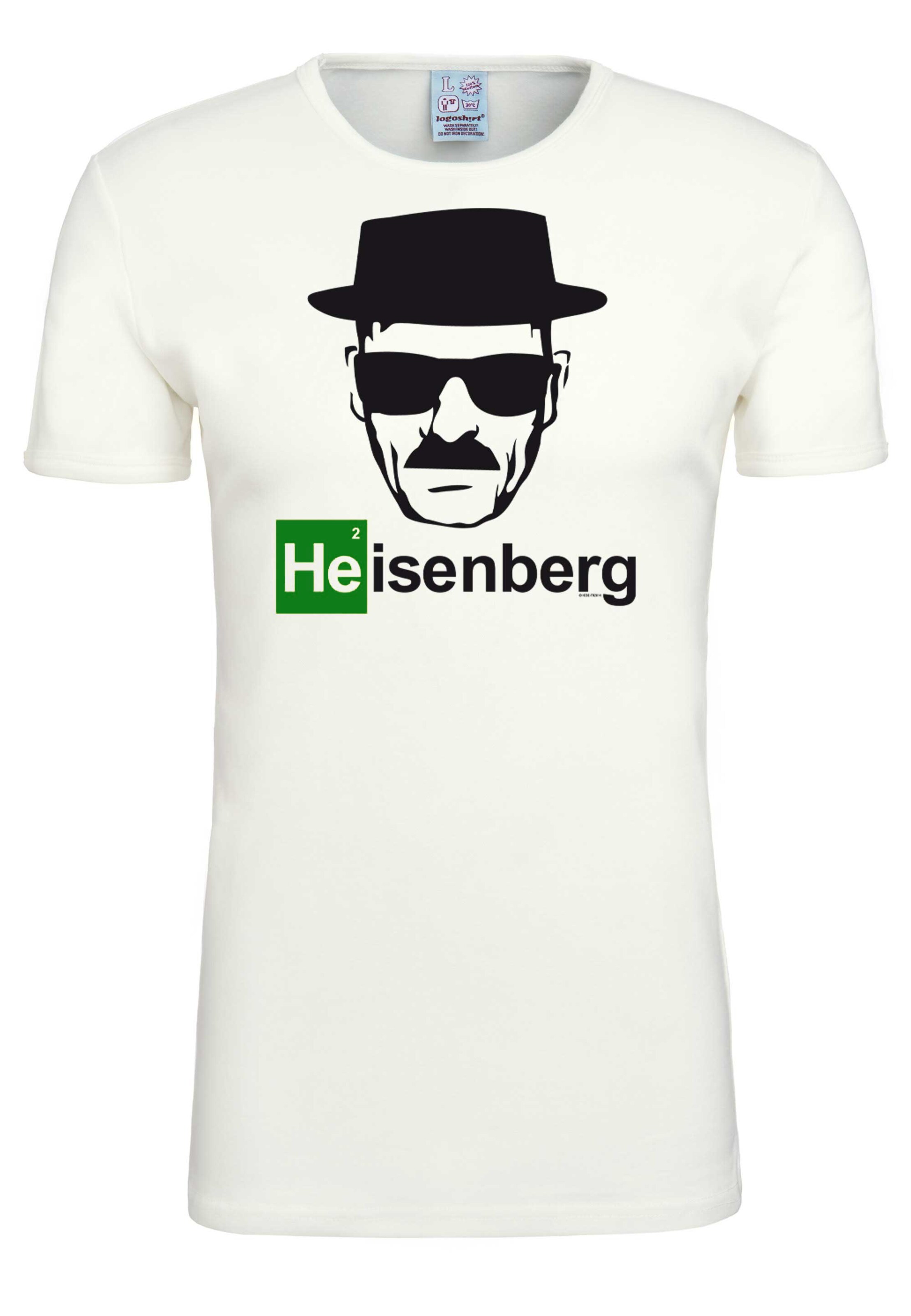 LOGOSHIRT Shirt 'Heisenberg' in White: front