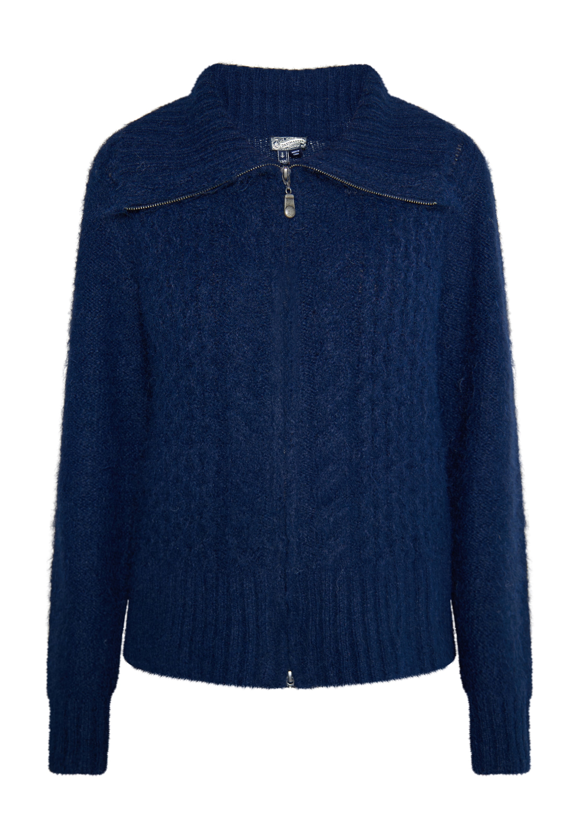 DreiMaster Vintage Плетена жилетка в синьо: отпред