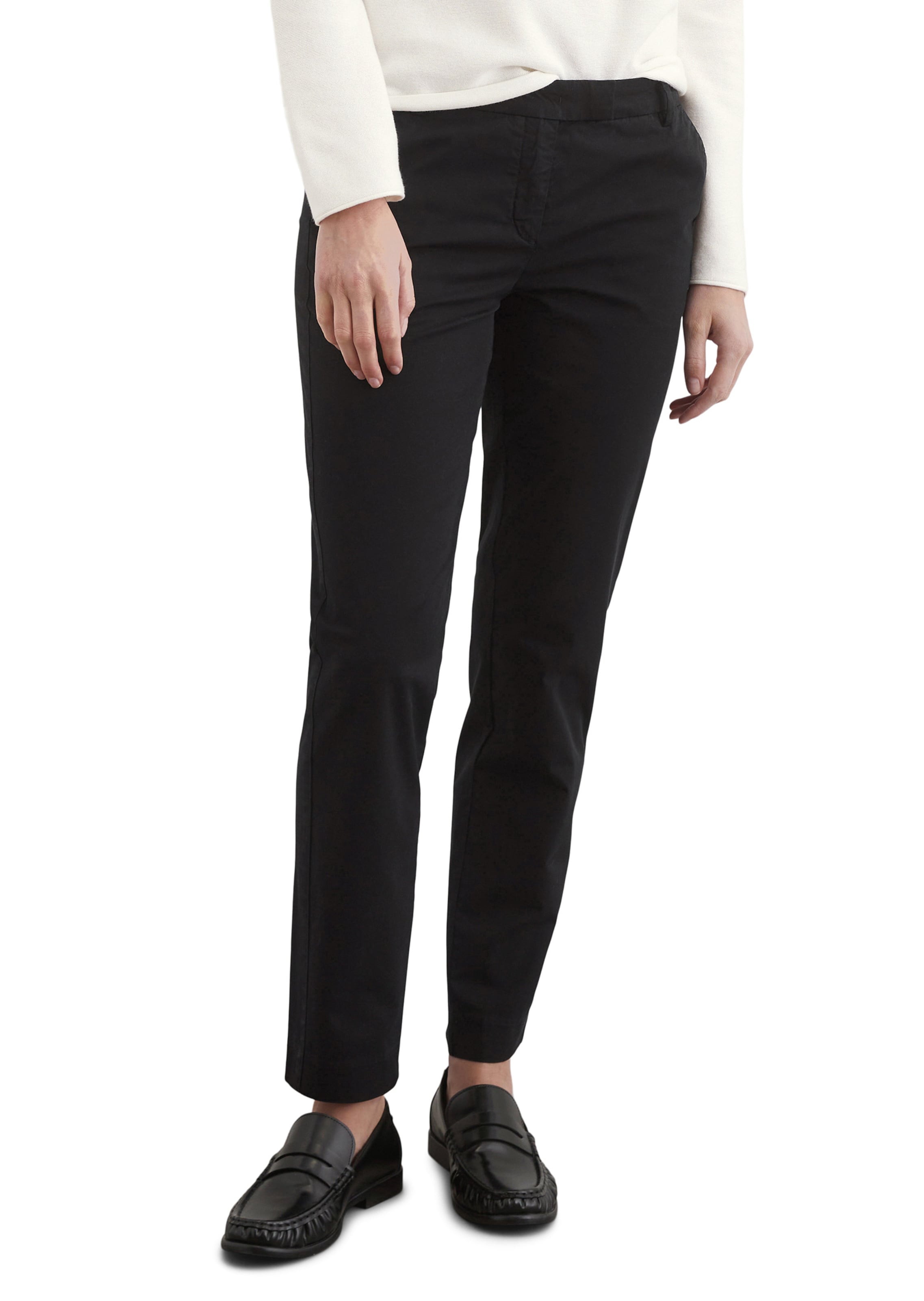 Marc O'Polo Slimfit Chino in Zwart: voorkant