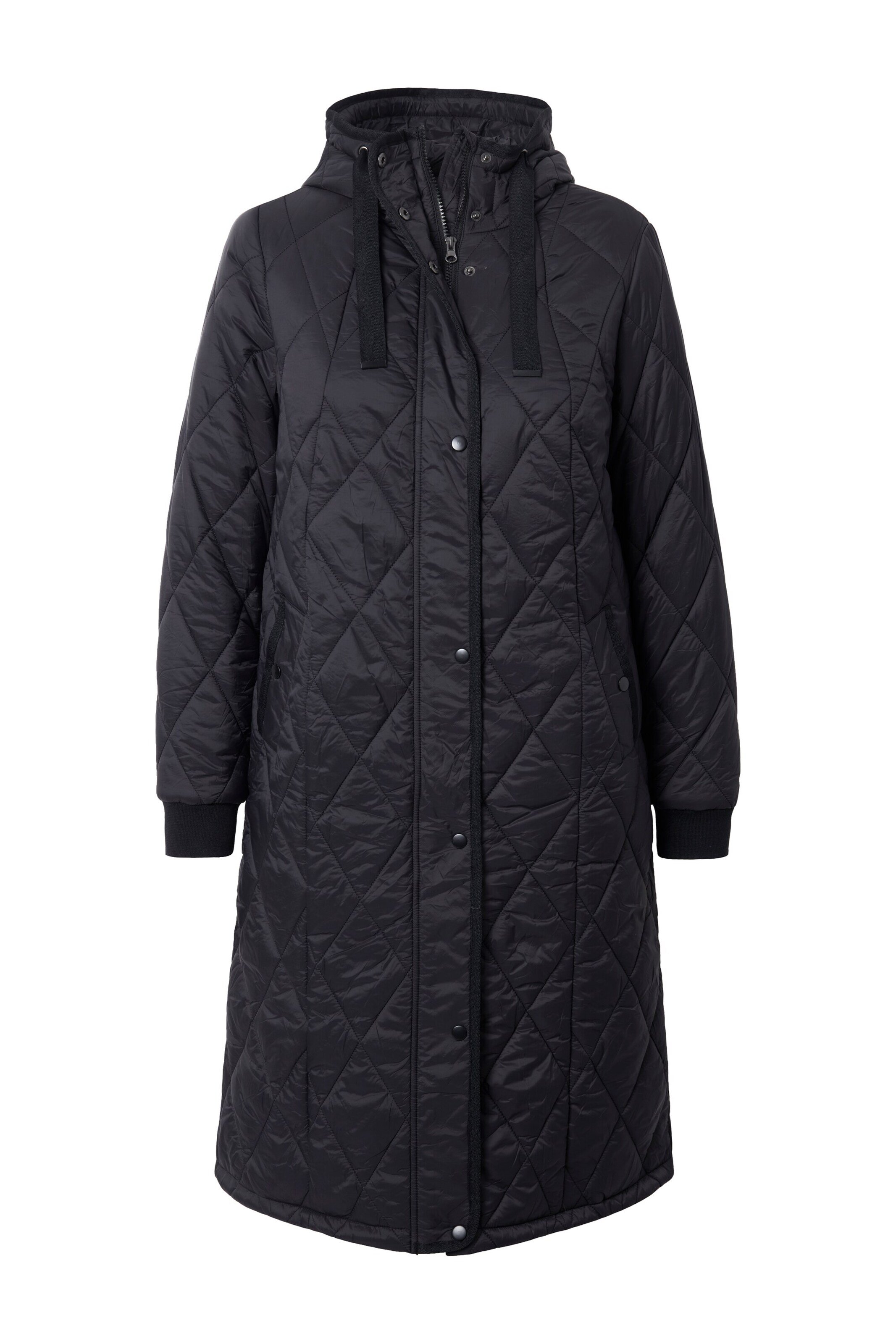 Ulla Popken Winter coat in Black: front
