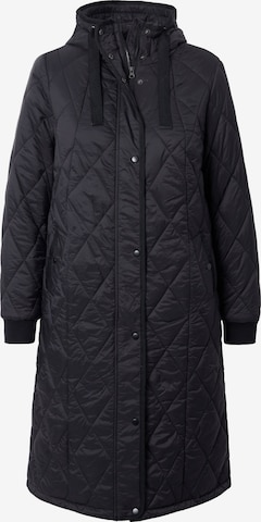 Ulla Popken Wintermantel in Zwart: voorkant
