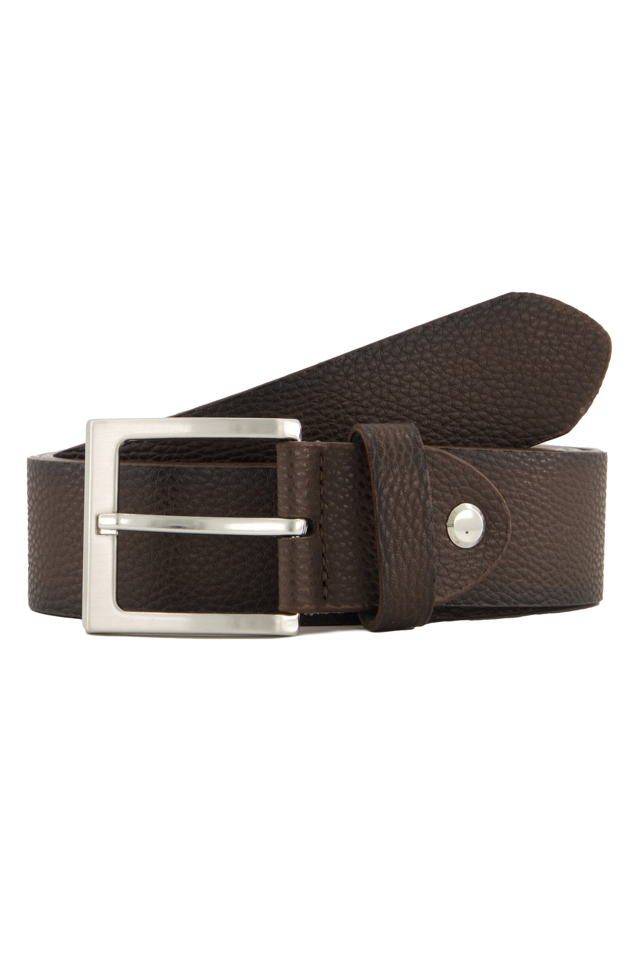 Men Plus Belt in Brown: front
