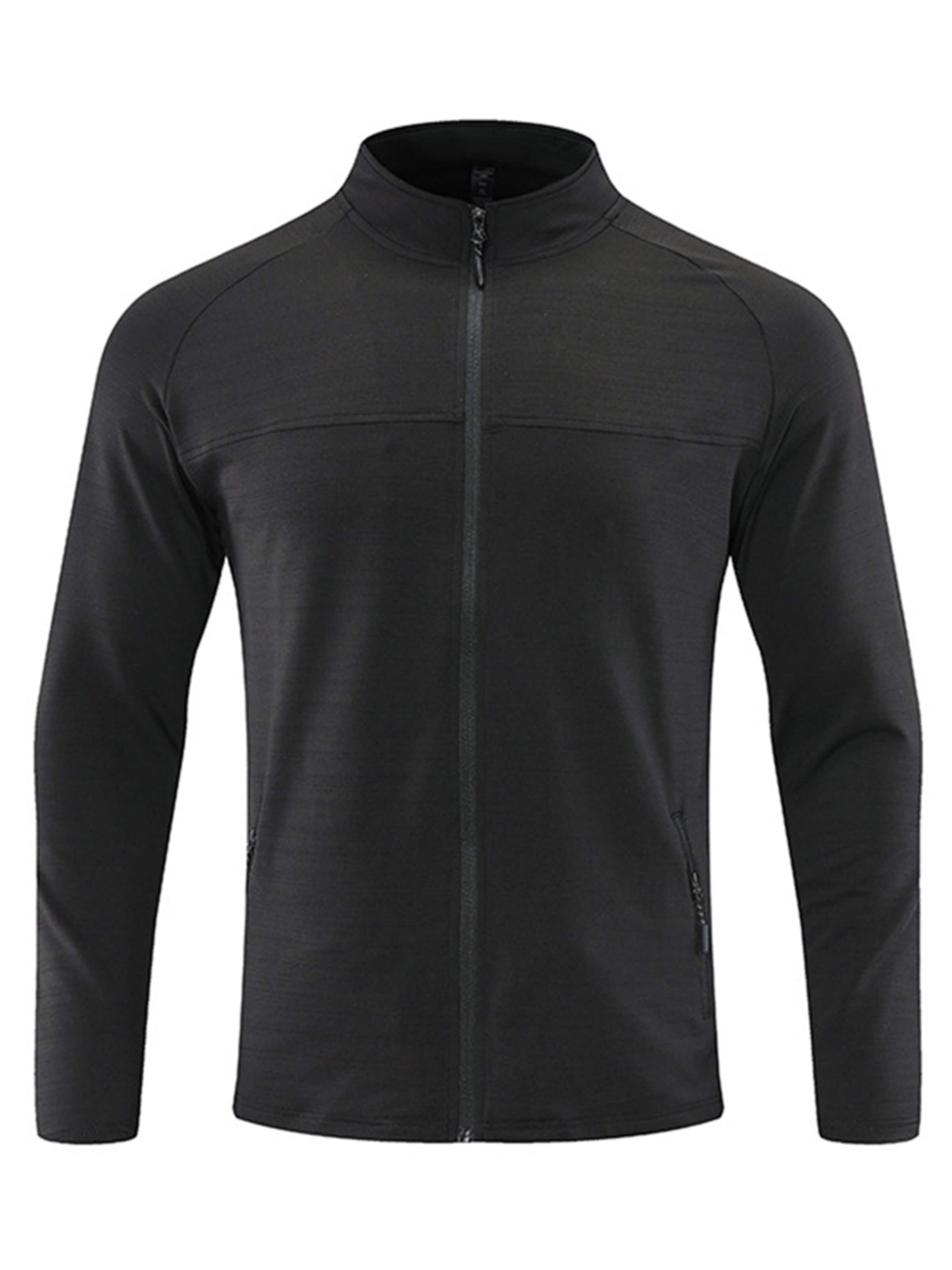 YOUTHUP Sportstrickjacke in Schwarz: Vorderseite
