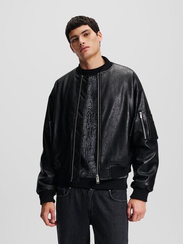 Giacca di mezza stagione di KARL LAGERFELD JEANS in nero: frontale