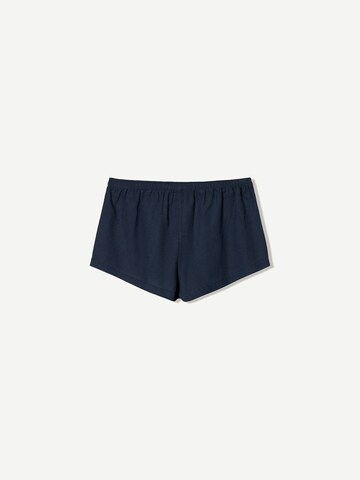Bershka Regular Trousers in Blue