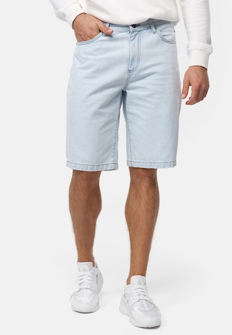 INDICODE JEANS Regular Shorts 'Tian' in Blau: predná strana