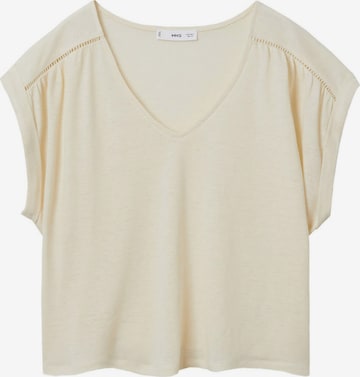 T-shirt 'NOKI' MANGO en beige : devant