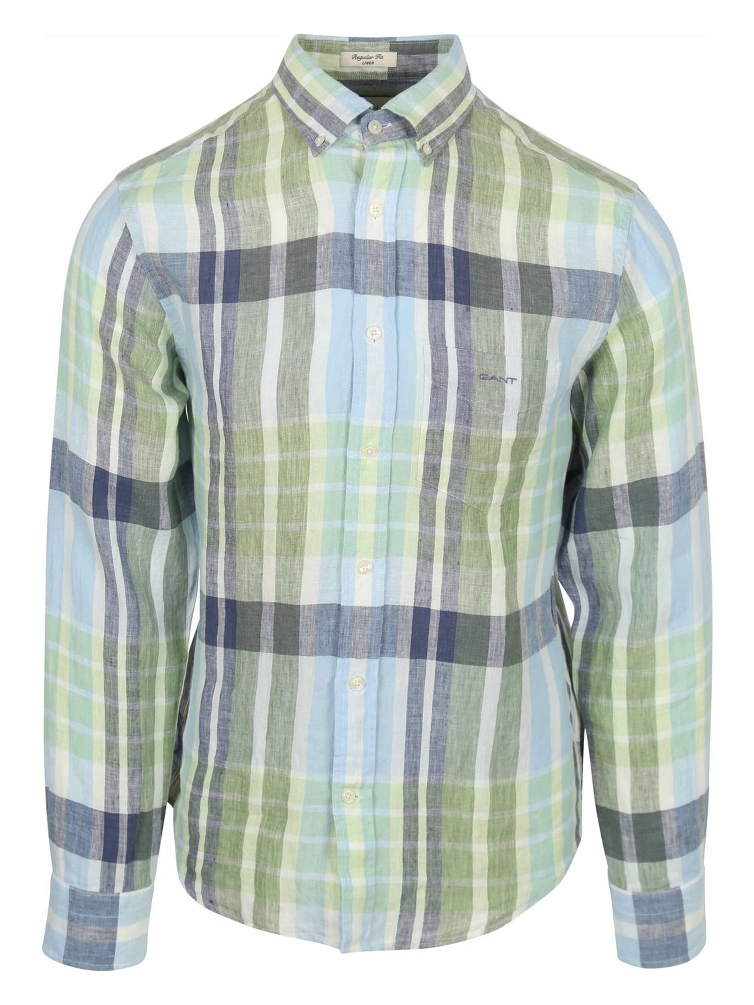 GANT Regular fit Button Up Shirt in Blue: front