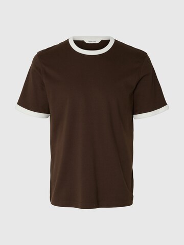 SELECTED Shirt in Brown: front