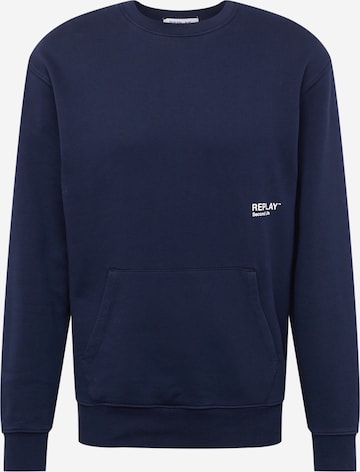 REPLAY Sweatshirt in Blauw: voorkant