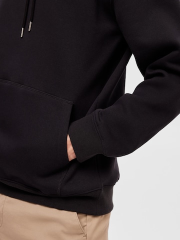 SELECTED HOMMESweater majica 'Hankie' - crna boja