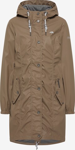 Schmuddelwedda Between-seasons coat in Brown: front