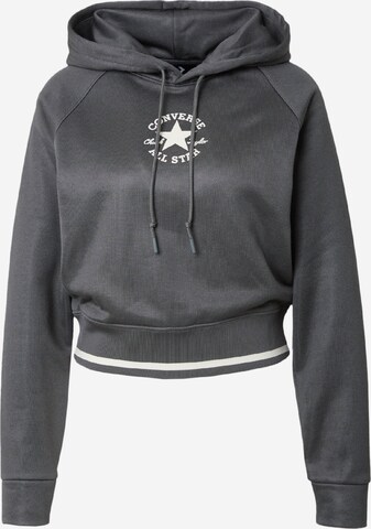 CONVERSESweater majica 'CHUCK TAYLOR' - siva boja: prednji dio