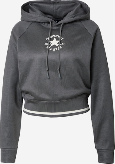 CONVERSE Sweat-shirt 'CHUCK TAYLOR' en gris foncé / blanc, Vue avec produit