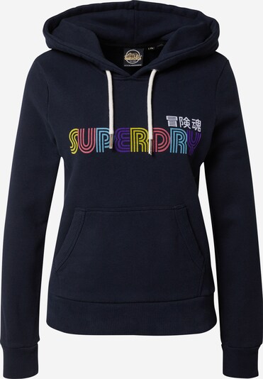 Superdry Sweatshirt in navy / hellblau / gelb / helllila, Produktansicht