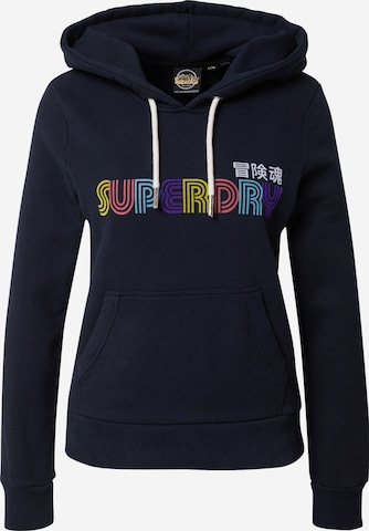 Sweat-shirt Superdry en bleu : devant