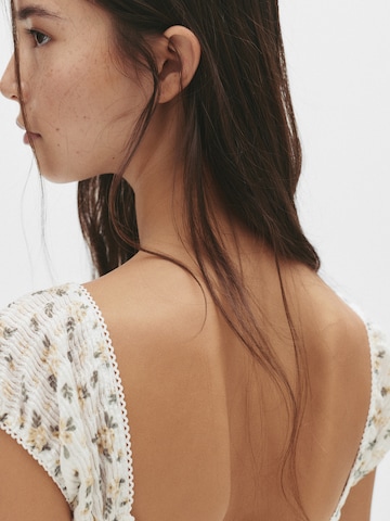 Pull&Bear Mekko värissä valkoinen