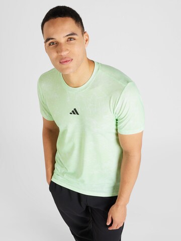 T-Shirt fonctionnel 'Power Workout' ADIDAS PERFORMANCE en vert : devant