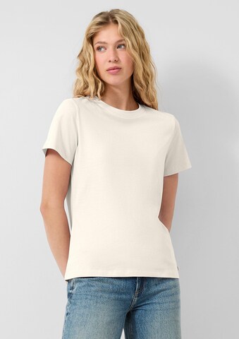 QS Shirt in Beige: voorkant