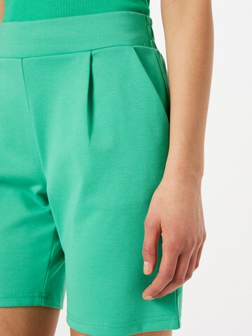 ICHI regular Παντελόνι πλισέ σε πράσινο