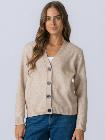 TEESHOPPEN Kardigan ' Knitted Cardigan ' w kolorze beżowy: przód