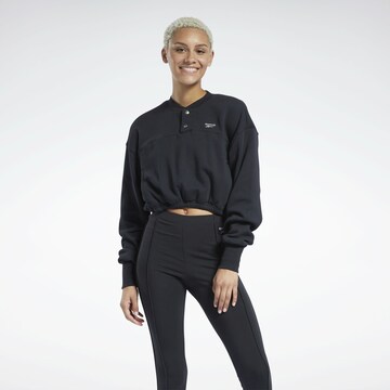 ReebokSweater majica - crna boja: prednji dio