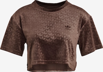 Tricou 'Velvet Embossed Monogram' de la ADIDAS ORIGINALS pe maro: față