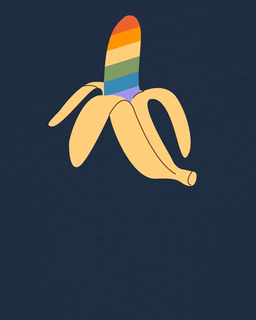 Maglietta ' Rainbow Banana ' di Watapparel in blu