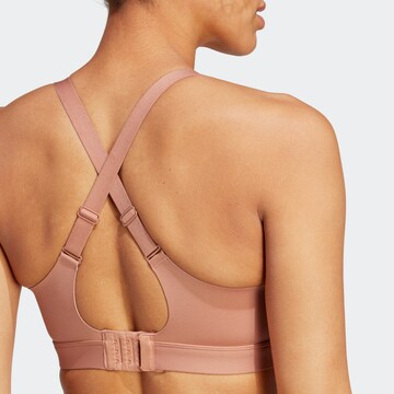 ADIDAS PERFORMANCE High Support Sports Bra 'Tailored Impact Lux' in Brown