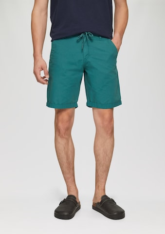 QS Regular Hose ' JOHN ' in Blau: Vorderseite