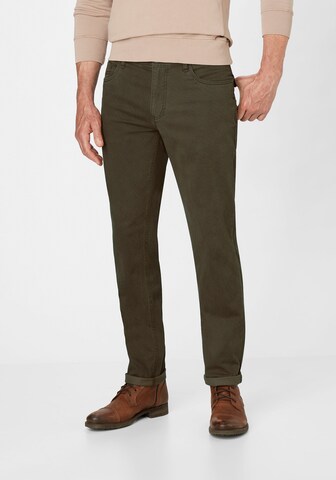 REDPOINT Regular Pants in Green: front