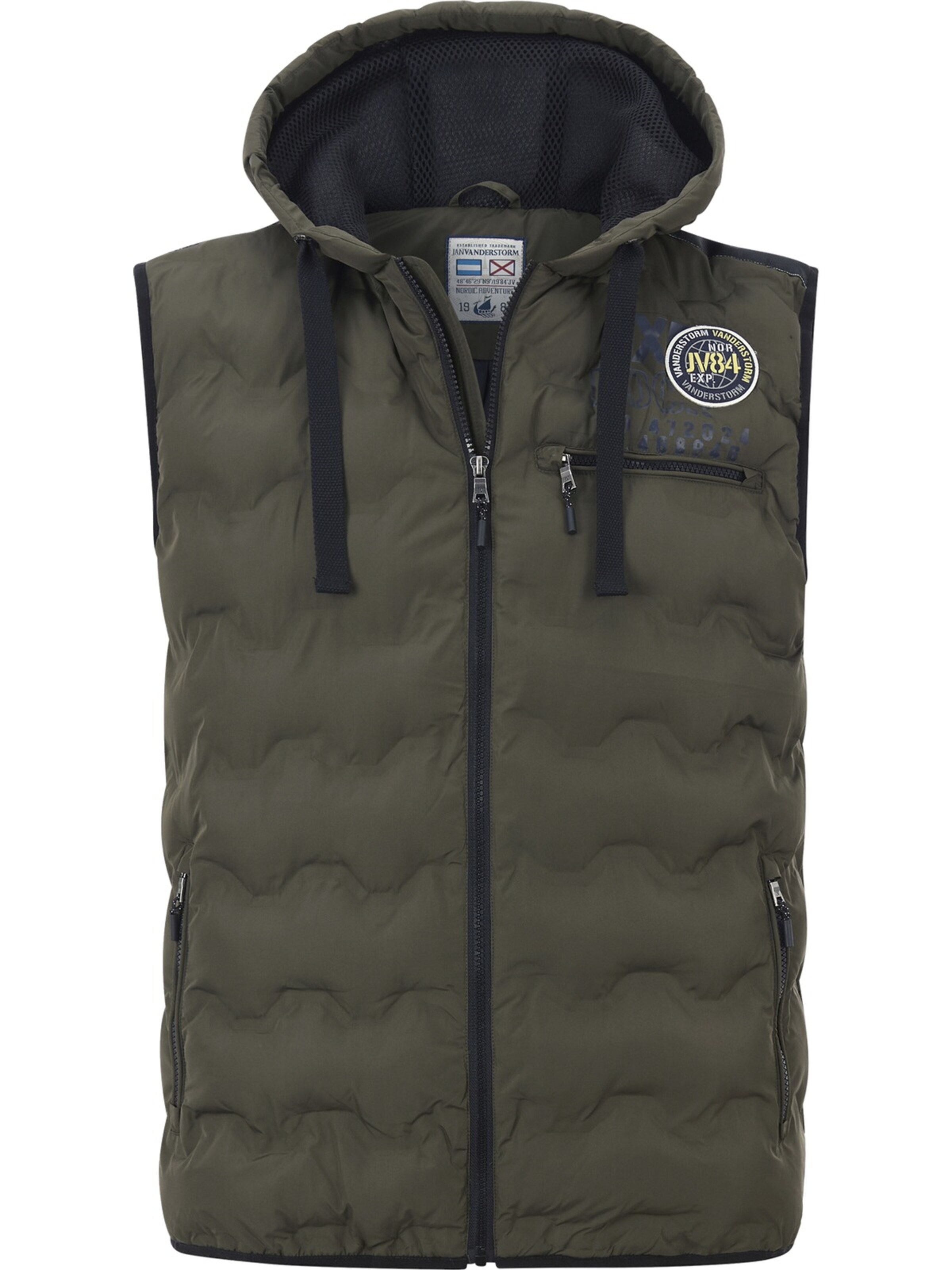 Jan Vanderstorm Weste 'Erkulf' in Grün: Vorderseite