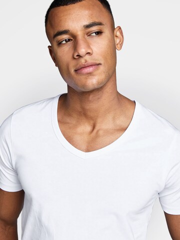 JACK & JONES T-Shirt 'JJV-Neck' in Weiß