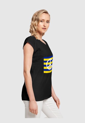 Maglietta 'Ladies Peace - Stripe Peace' di Merchcode in nero