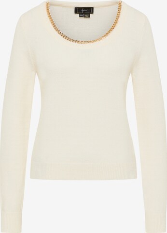 Pull-over 'Tuxe' faina en blanc : devant