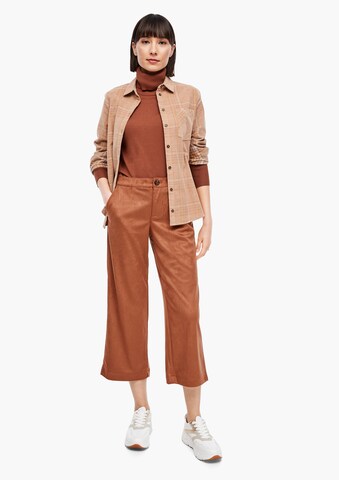 Wide Leg Pantalon s.Oliver en marron