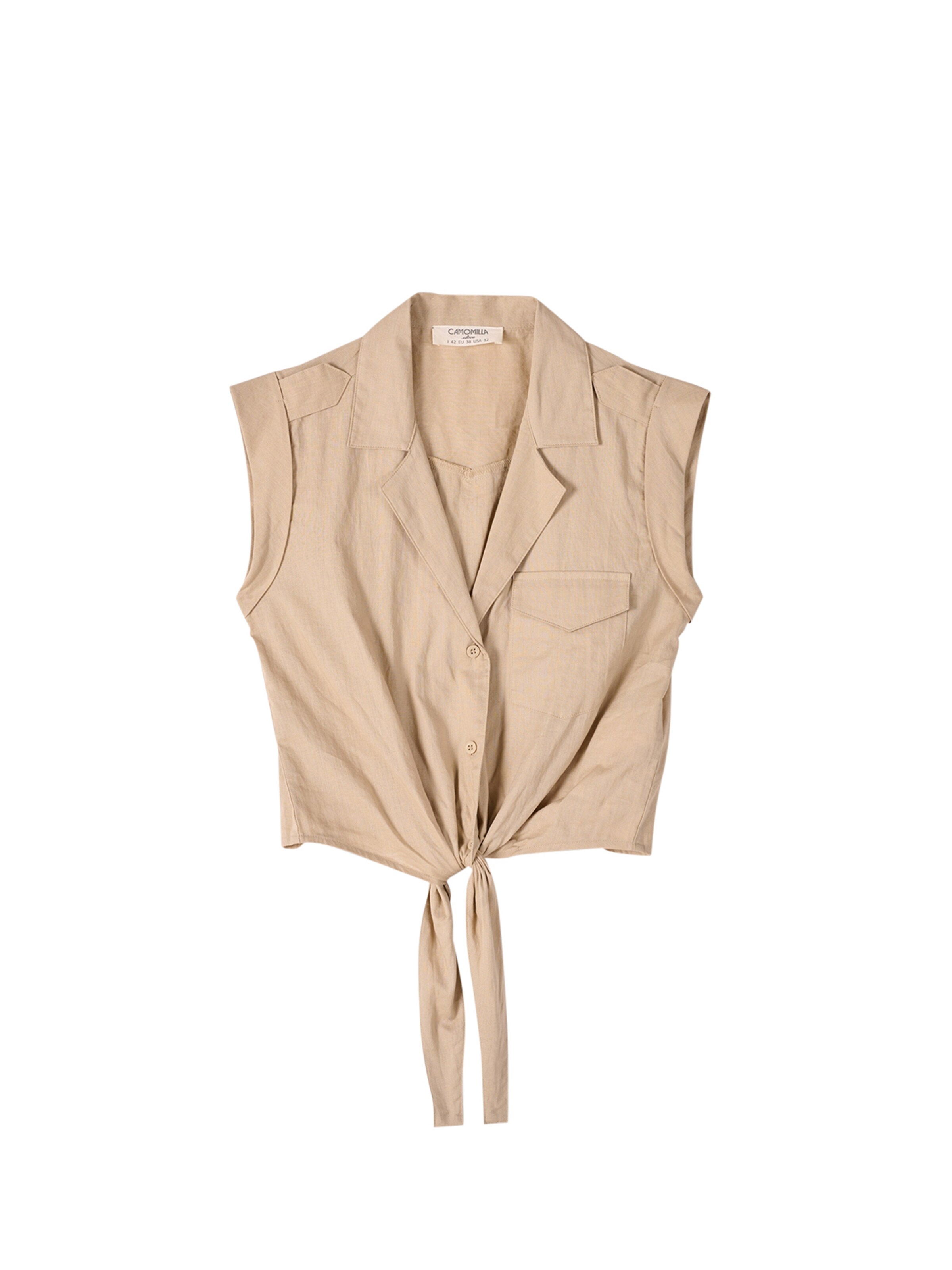 Camicia da donna 'CRISTIN' di Camomilla Italia in beige: frontale