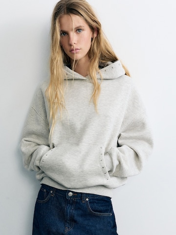 Sweat-shirt Pull&Bear en gris : devant