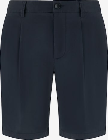Boggi Milano Pleat-Front Pants in Blue: front