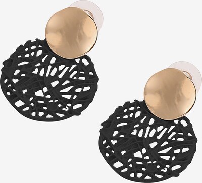 SOHI Boucles d'oreilles 'Seraphina' en or / noir, Vue avec produit