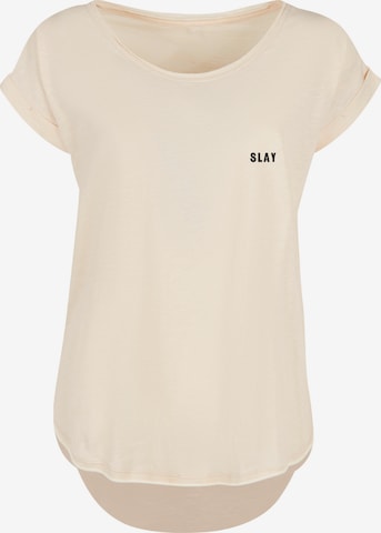 T-shirt 'Slay' F4NT4STIC en beige : devant