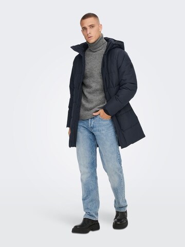 Only & Sons - Abrigo de entretiempo 'Carl' en azul